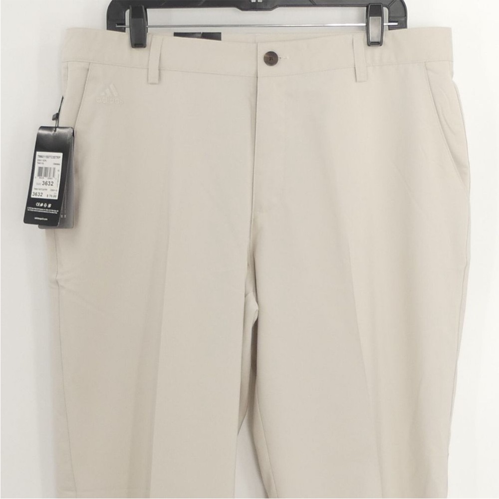 NWT adidas Climalite Athletic Stretch‎ Golf Pants Ecru Beige Men's 36x32